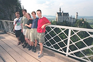 Mark, Keno, Uta, Katja, and Karim on the big scary bridge (Silke was scared!)