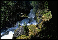 Waterfalls make the rocks and moss quite damp - Murgsee